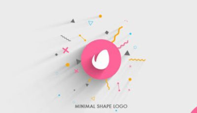 لوگو موشن فلت و مینیمال Minimal Shape Logo Reveal